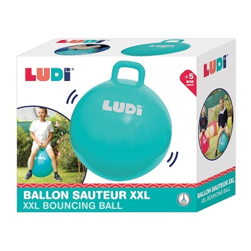 Ballon sauteur XXL bleu – LUDI